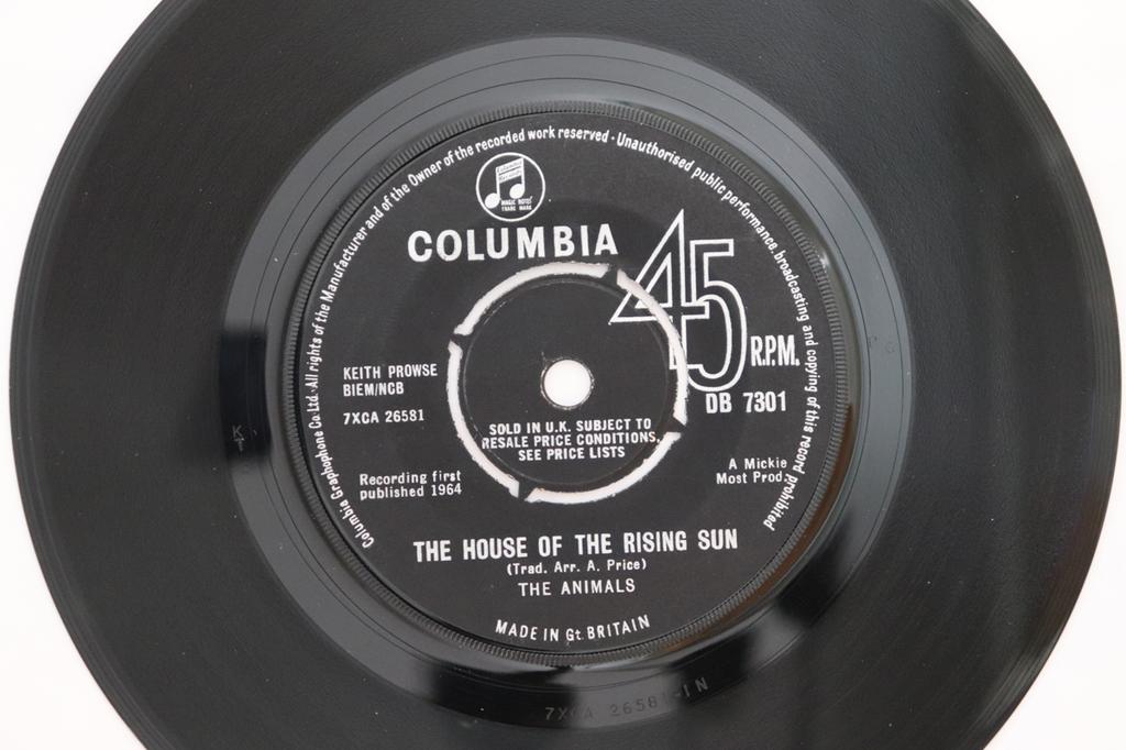 7inch Record ANIMALS - The House Of The Rising Sun DB7301 Columbia 1964 UK Rock Used