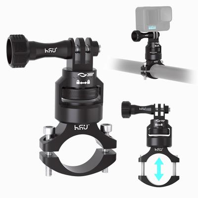 HSU Aluminiumkamerafäste för och Styre Kamera Kamera GoPro Justerbar Kompatibel med GoPro Hero Actionkamera Tillbehör Cyklar, Cyklar,