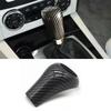 Carbon Fiber style Car Gear Shift Knob Decorative Cover Fit For Mercedes For Benz W204 W212 A C E GLS Class Handle Sleeve Shell