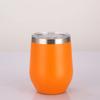 12oz 304 Stainless Steel Wine Tumbler, Double Wall Vacuum Insulated Cup with Sliding Clear Lid
