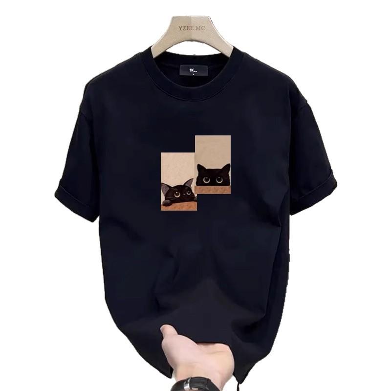 Short Sleeve Cotton Men'S Printed T-Shirt Trend Men'S And Women'S Versatile Crew Neck T-Shirt Men'S