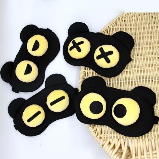 Cute Eye Mask for Sleep Soft Comfortable Sleep Mask Relieve Stress Fatigue Adjustable Straps Eye Shield for Travel Home Use