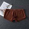 Men'S Underwear Ultra-Thin Lace See Through Lingerie  Low-Rise Youth Boxers Sissy Pouch Panties Transparent Bikini Slip Homme