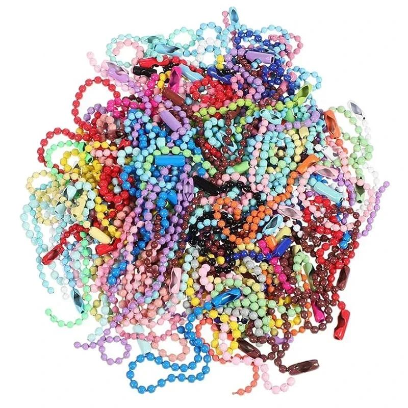 

10/20/50/100pcs Ball Bead Chains Fits Key Chain/Dolls/Label Hand Tag Connector For DIY Bracelet Jewelry Making Accessorise 10pcs