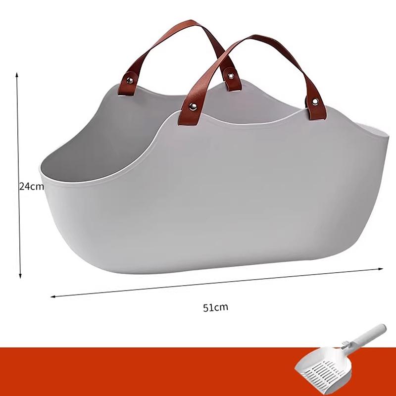 

Portable Kitty Sandbox Cat Litter Box Splashproof Cat Tray Cat Toilet Cleaning Basin Supplies Pet Toilet