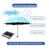1/2PCS Portable Water Flowering Umbrella Manual Open UV Protection Sun Rain Dual Use Parasol Black Coating Creative Design