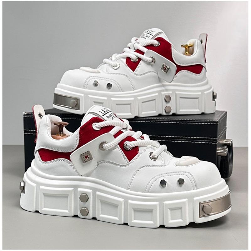 Fashion Shoes for Men Trendy Big Head Thick Sole Derby Shoes Fad Rivets Versatile Casual Shoe Punk Skateboard Men Shoe Zapatillas Hombre