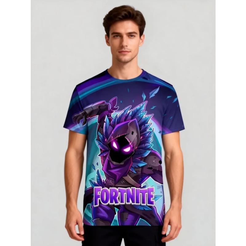 Men's Fashion 3D Printed Men's T-Shirt Round Neck Short Sleeve Trendy Street Wear