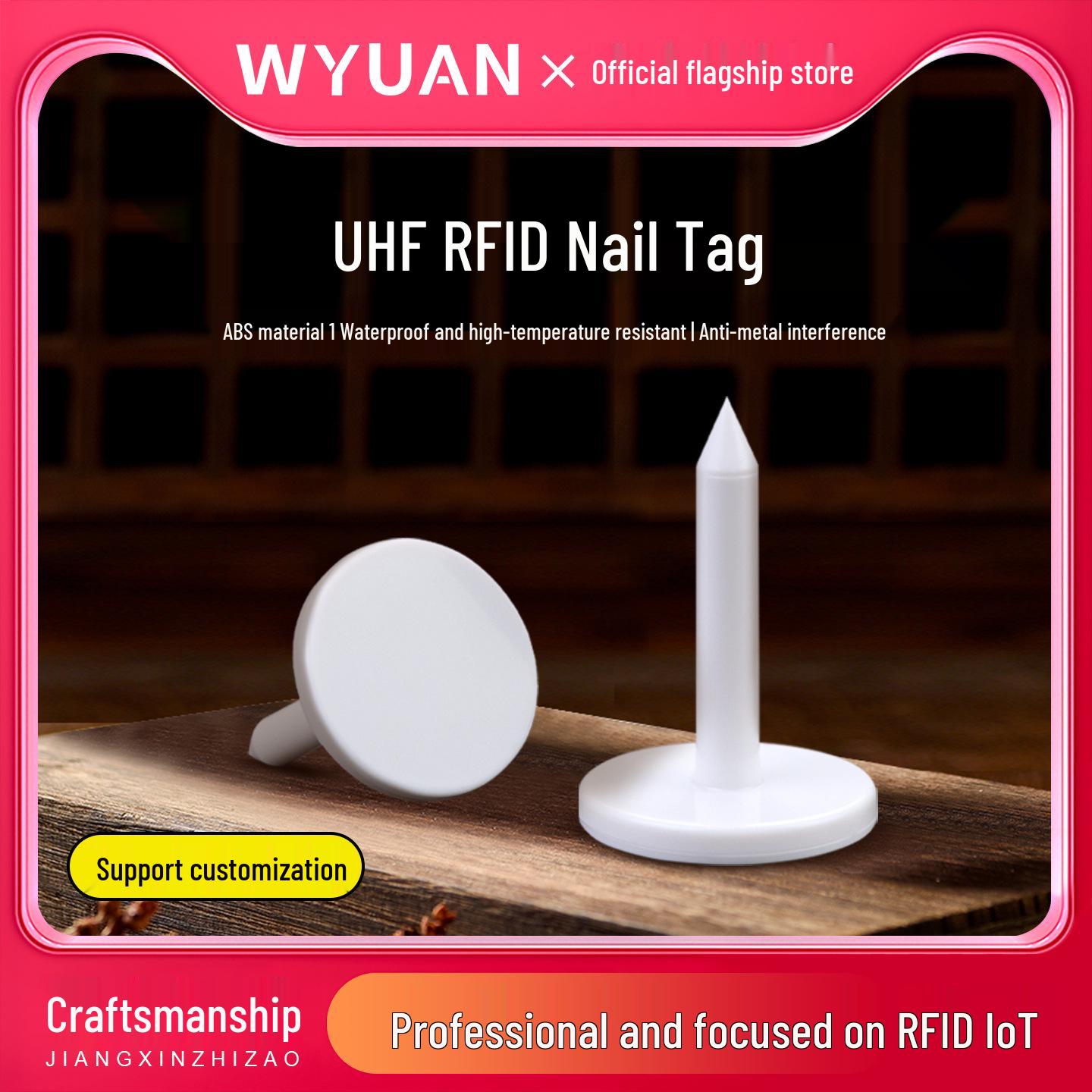 High-Temperature Resistant U8 RFID Nail Tag for Garden Tree Management DZ4128