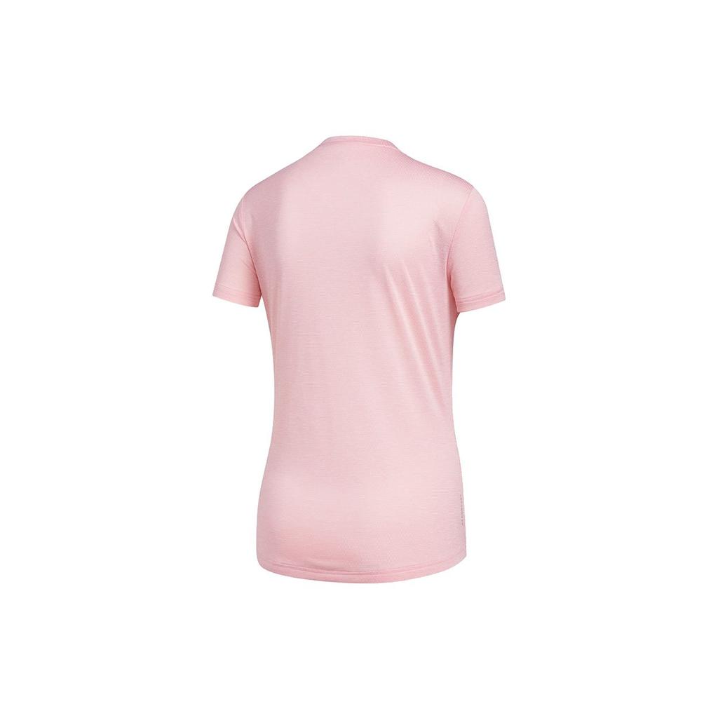 Adidas Own The Run Tee Training Sports Short Sleeve Women Tops Pink FM5813