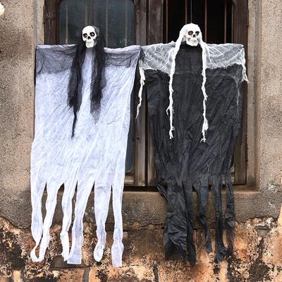 Halloween Haunted House Prop Hanging Skeleton Ghosts Decorations Hanging Skeleton Grim Reapers for Yard Indoor Decor