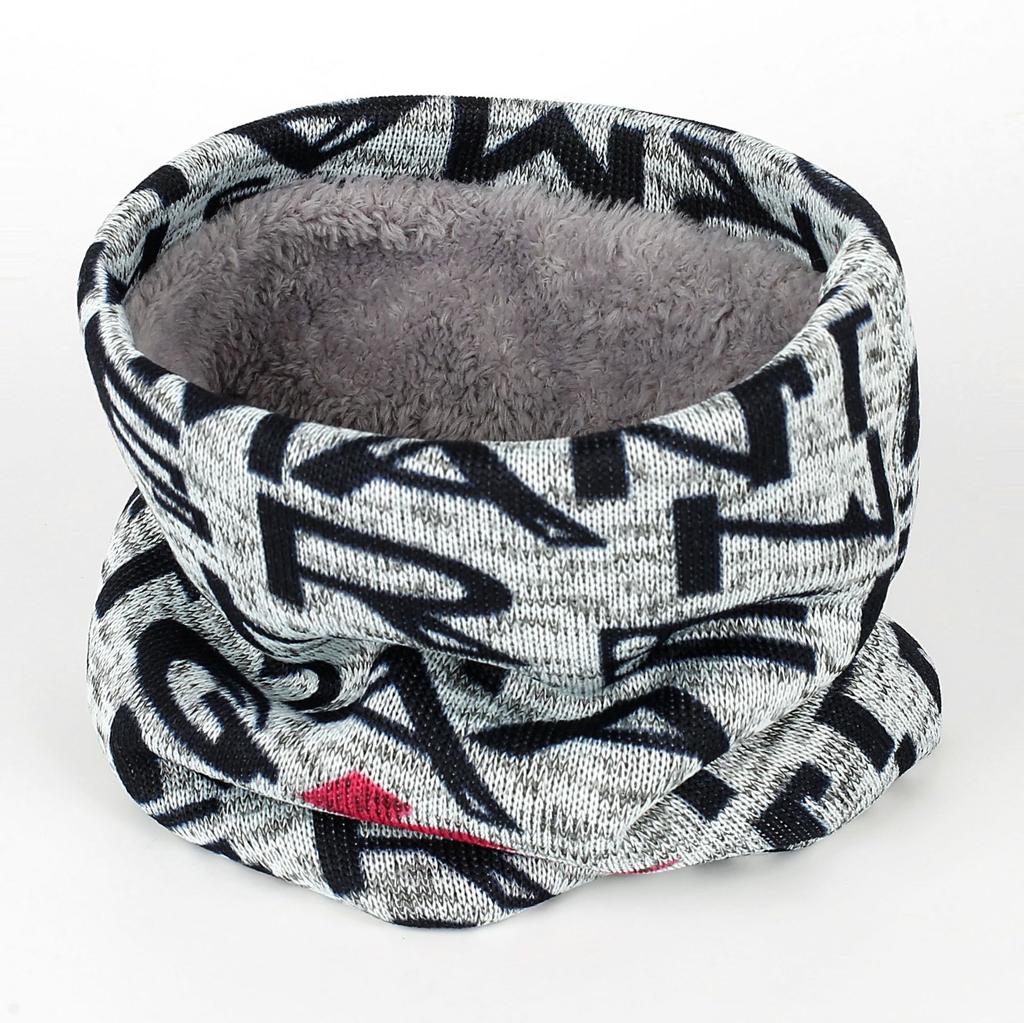 Autumn Winter New Women Printing Knit Neck Cover Warm Ring Scarf Female Fashion Fleecing Neckerchief Spring Wind Protection Men