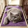 Pet Themed Animal Shaped Carpet 3D Printed Diatom Mud Mat Cat-Shaped Area Rug  Home Floor Decor