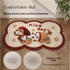 Cartoon Absorbent Mat Weaving Texture Floor Mat Creative Bathroom Mat  Door Entrance