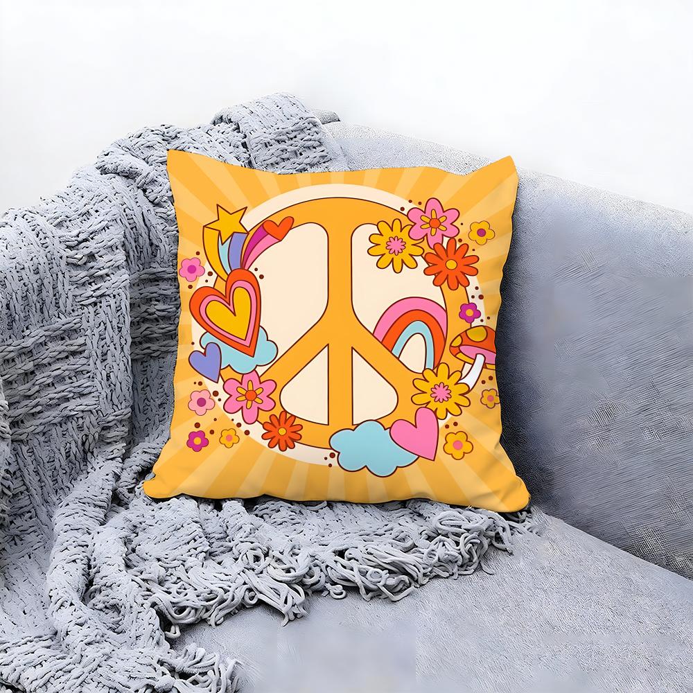 serene peace Cushion Cover Premium Comfort Reversible Pillow Cove Two in One Design for Any Room  Car Interior