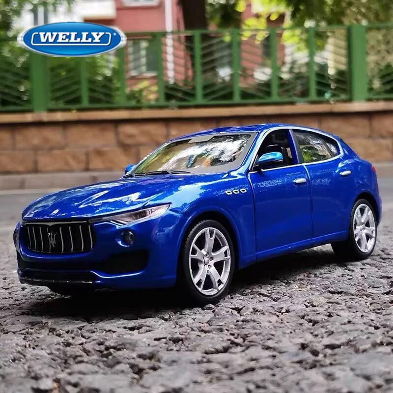 Linyi Toy Car Welly 1:24 Maserati Levante Suv Alloy Sports Car Model Diecast Metal Car Vehicles Model Simulation Collection Childrens Toy Gift