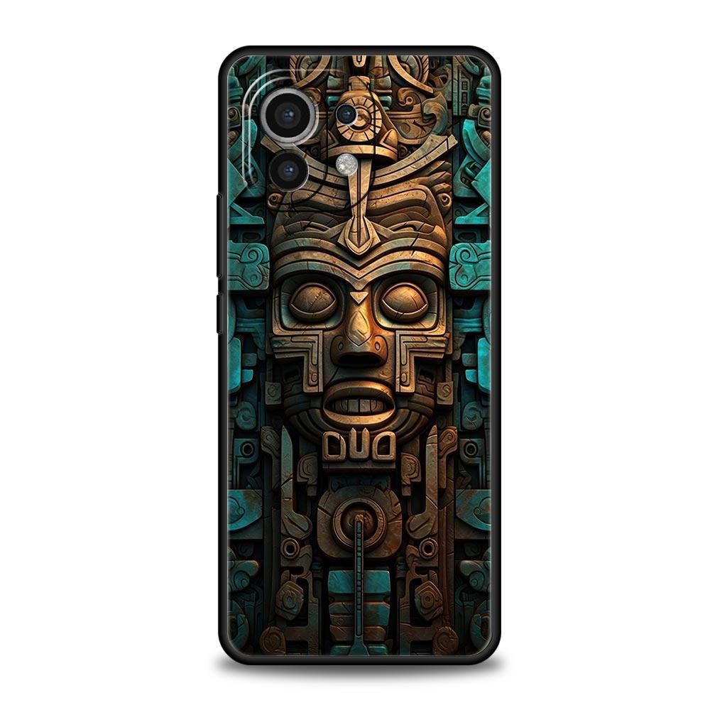 Vintage Totem Painting Phone Case Cover for Xiaomi Mi 17 15 14 13 12 11 Ultra 15T 14T 13T 12T 11T Pro Lite 5G Soft TPU Shell Bag