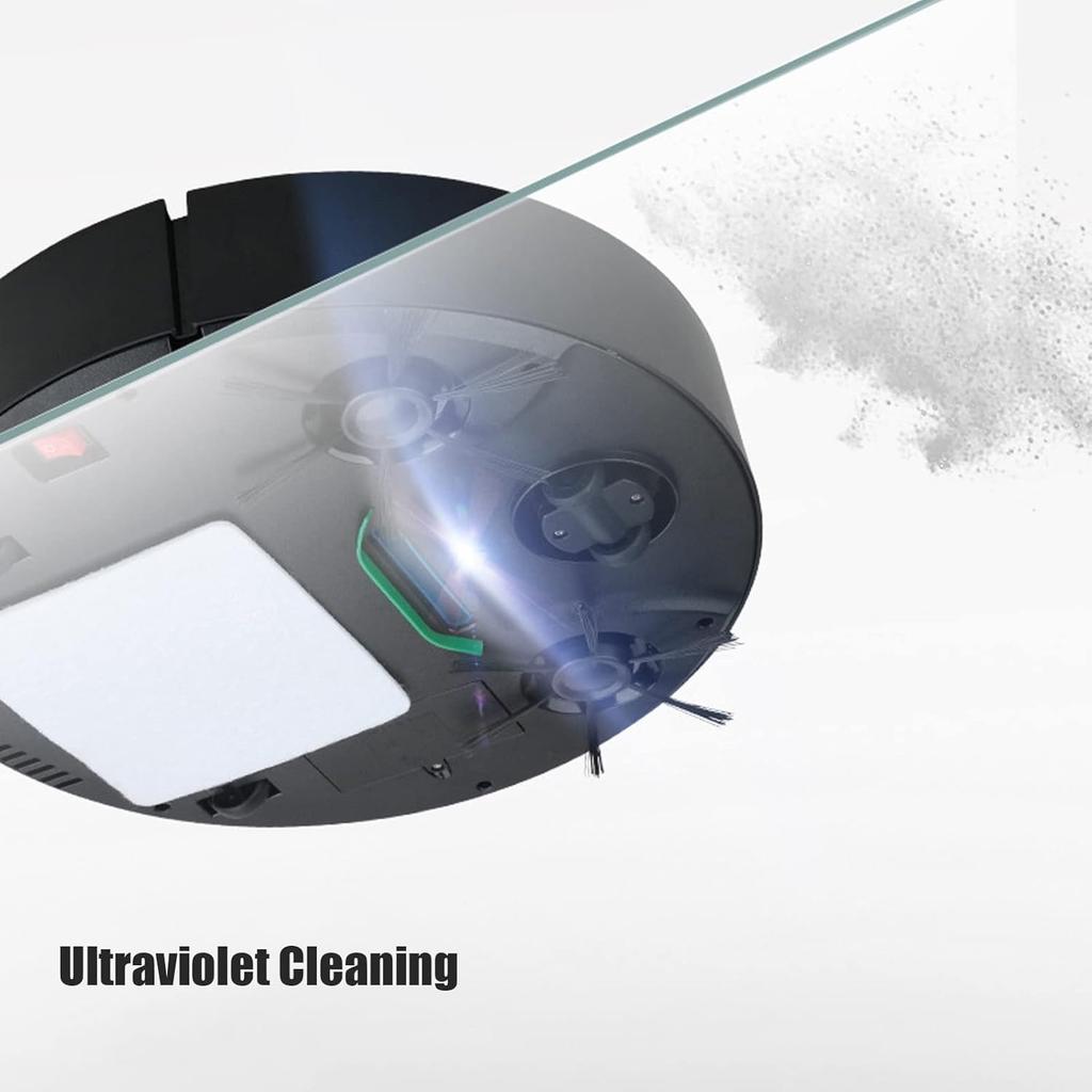 3-in-1 Automatischer Roboter-Staubsauger, Intelligenter Roboter-Reiniger Staubsauger Starke Saugkraft, Bodenstaubsauger für Tierhaare Teppich Staub