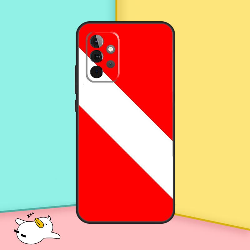 Diver Down Diving Flag Case For Samsung Galaxy A36 A56 A16 A33 A13 A23 A52 A32 A12 A54 A34 A14 A53 A15 A35 A55 A17