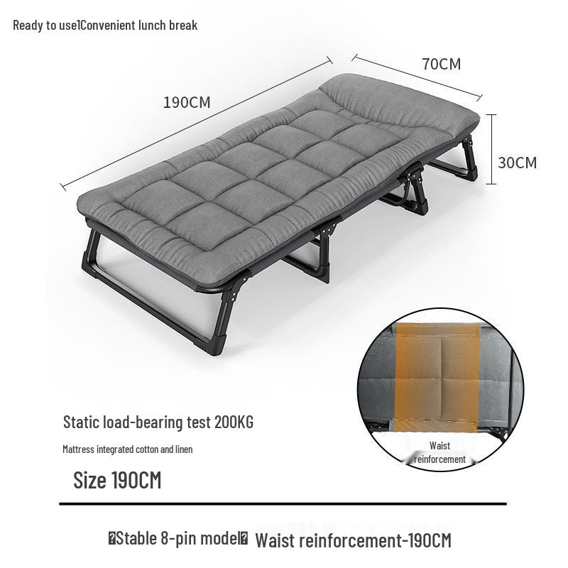 Portable Single Folding Recliner Bed for Office, Hospital, or Camping