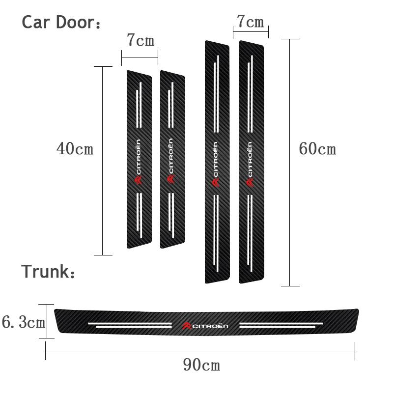 Autocollant Protecteur de Seuil de Porte de Voiture en Fibre de Carbone de Haute Qualité Pour DS DS4S DS5 5LS DS3 DS4 DS6 DS7 DS9 E-Tense RUBIS SPIRIT WILD