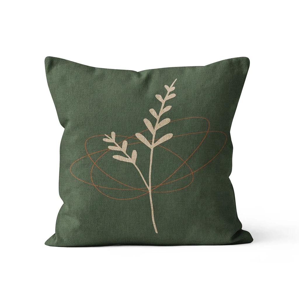 Modern Home Decor Throw Pillow Case Green Nordic Pillowcase Decorative 45x45cm Sofa Linen Scandinavian Style Cushion Cover