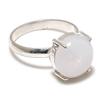 Rose Quartz Gemstone 925 Sterling Silver Jewelry Ring Size Adjustable GK-6051
