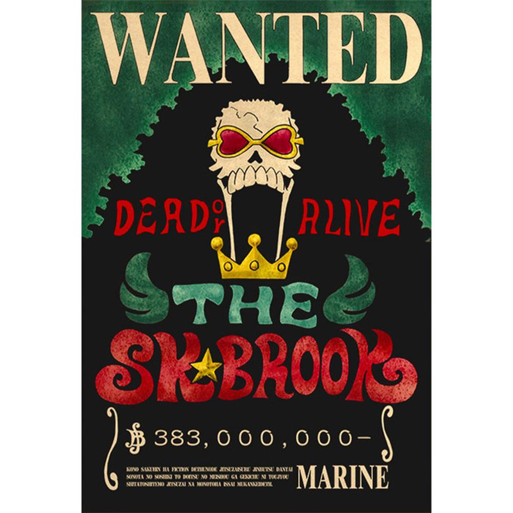 Postere din hârtie kraft One Piece Luffy 1,5 miliarde Bounty Wanted Poster Autocolante de perete anime vintage