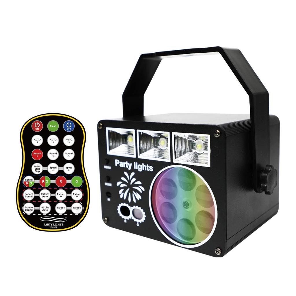 2026 Honeycomb Mini Laser Stage Light: Three-in-One with Dazzling Patterns, Seven-Color KTV and Strobe Effects
