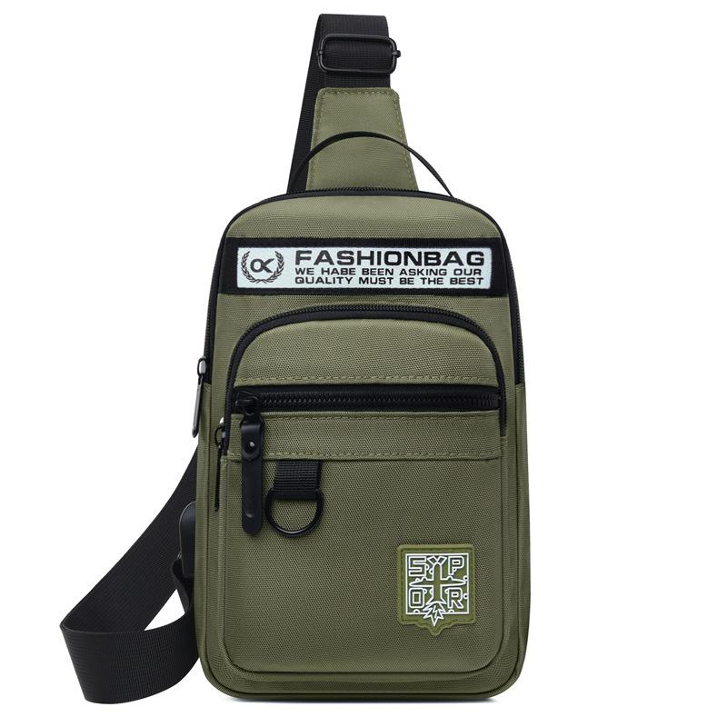 Breast Bag Men's New Lightweight and Trendy Oxford Cloth Shoulder Backpack Outdoor Sports and Leisure Fashion High-end Messenger Bag