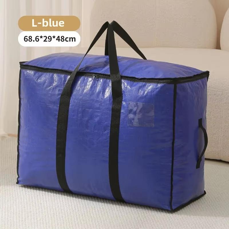 Quilt Organizer Bag Foldable Large Capacity Heavy Duty With Handle Double-Sided Zippers Camping Totes For Packing Luggage