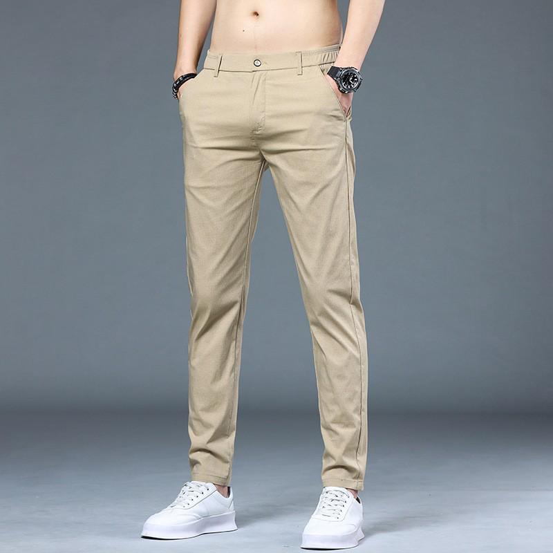 Men's Casual Autumn Slim Fit Quick-Dry Straight Leg Pants, Versatile and Loose Fit for Boys and Men