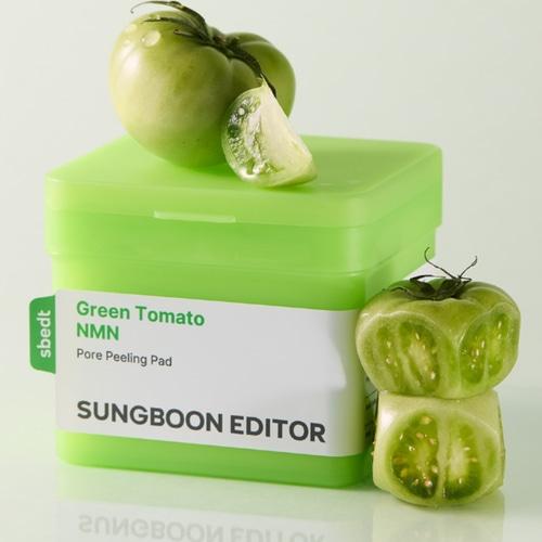SUNGBOON EDITOR Green Tomato NMN Pore Peeling Pads 170ml/60pads