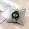 Fashion Ladies Sports Simple Black Dial Quartz Watch Casual 2025 Hot Sale Green Silicone Strap Women Clock Dress Wristwatches