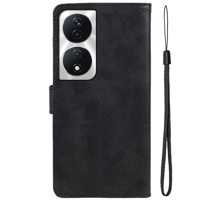 For Honor X7b 4G/90 Smart Case PU Leather Wallet Protective Phone Cover Calf Texture