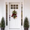 Nordic Christmas Stair Garland with Bow Ornament Wall Decoration