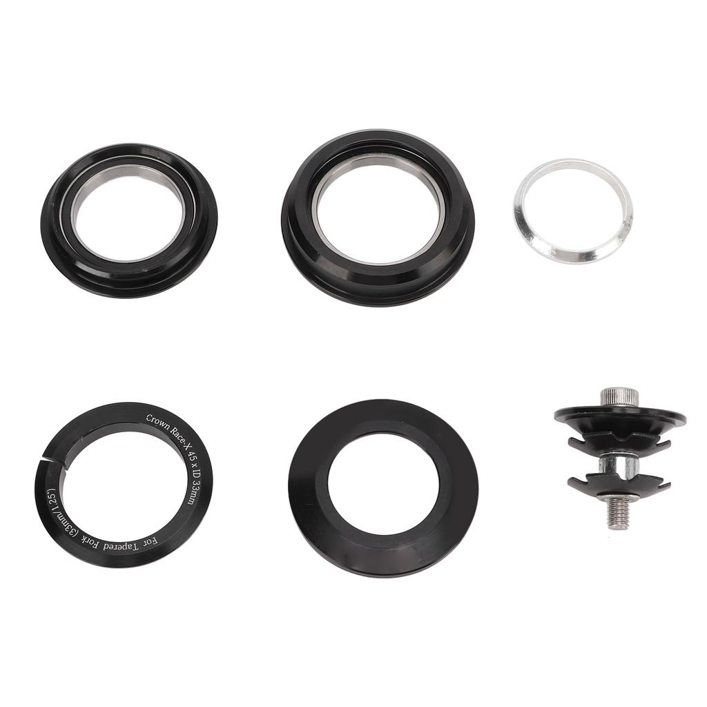 RISK Double Bearing Bike Headset for Straight Tube to Cone Tube Fork 44‑50.6mm with Original 1.25 Small Cone Tube