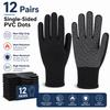 12pairs Anti Slip Protective Gloves Heat Resistant Outdoor Cycling Gloves Safety Work Gloves  Garden