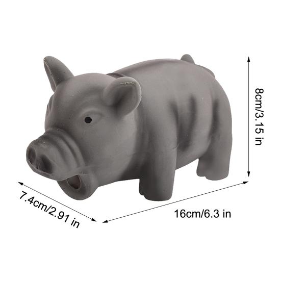 Squeaky Piglet Dog Toy Latex Pig Dog Chew Toy Cleans Teeth Interactive Dog Fetch Toy for Puppy Teething Catching Biting
