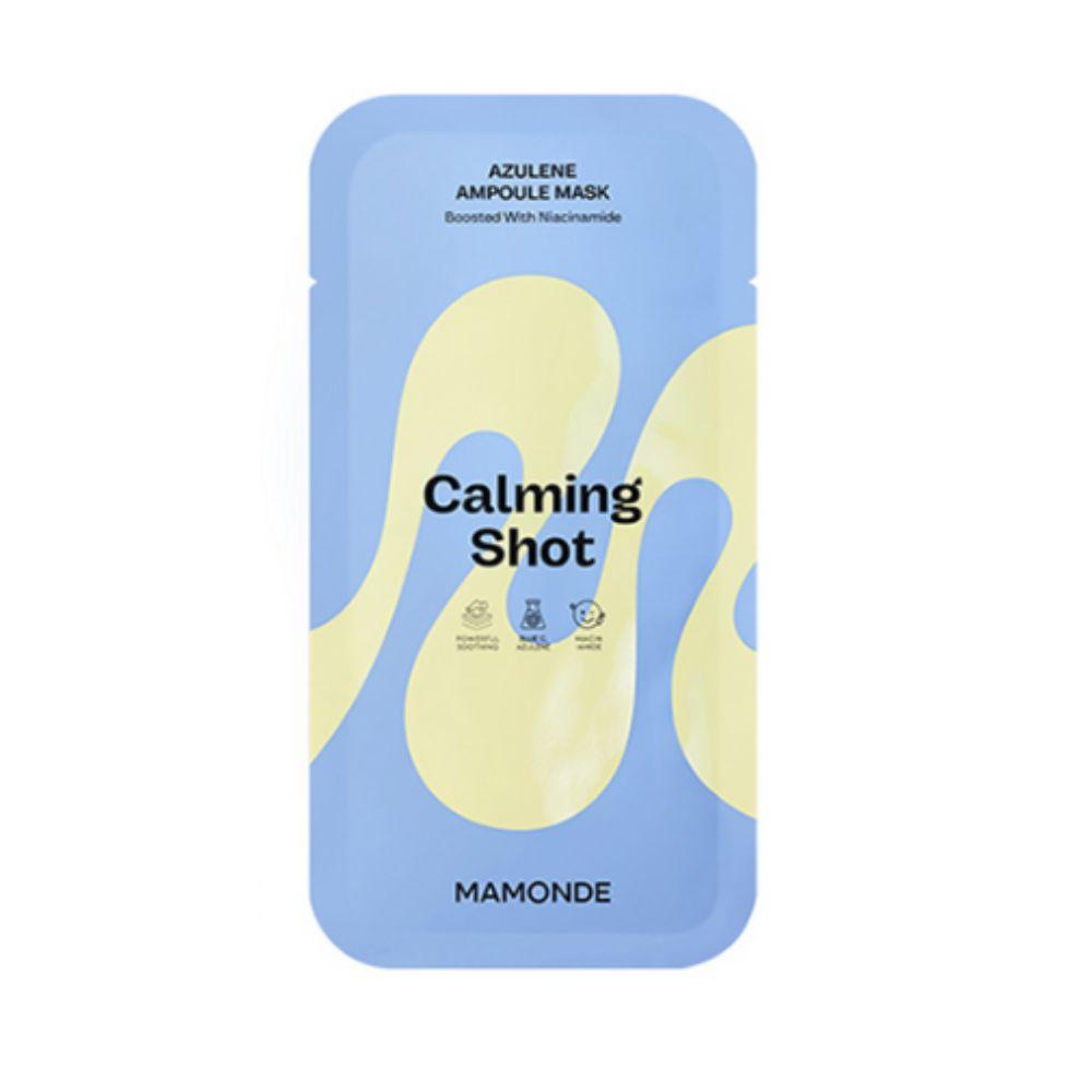 Mamonde Calming Shot Azulene Ampoule Sheet Mask Soothing Hydrating Face Mask 23ml x 4 Sheets