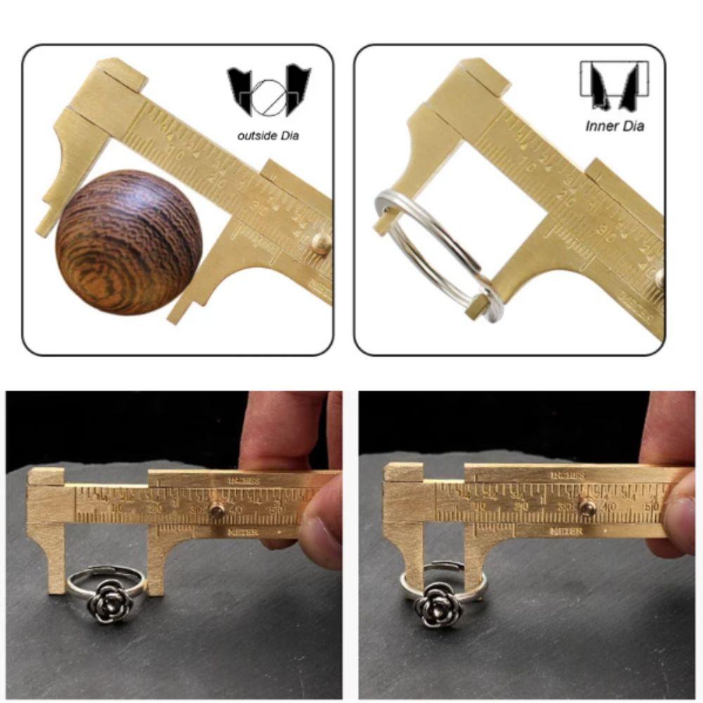 MM Inch Brass Caliper Dual Scale Measuring Tool Precision Measurement Tool Length Measurement