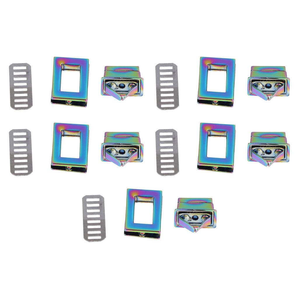 5 Set Twist Locks Colorful Rectangular Durable Exquisite Bag Closures for DIY Shoulder Bags Purses