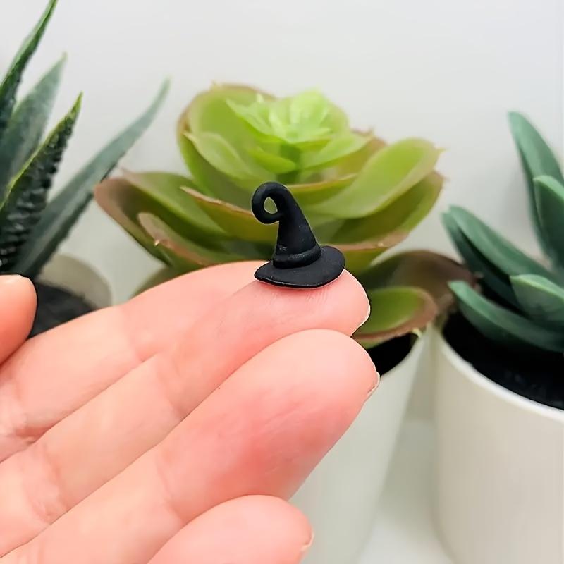 Alloy Witch Hat Charms, Black Wizard Hat Pendants for DIY Jewelry Making, Halloween Keychain Accessories and Decorative Beads
