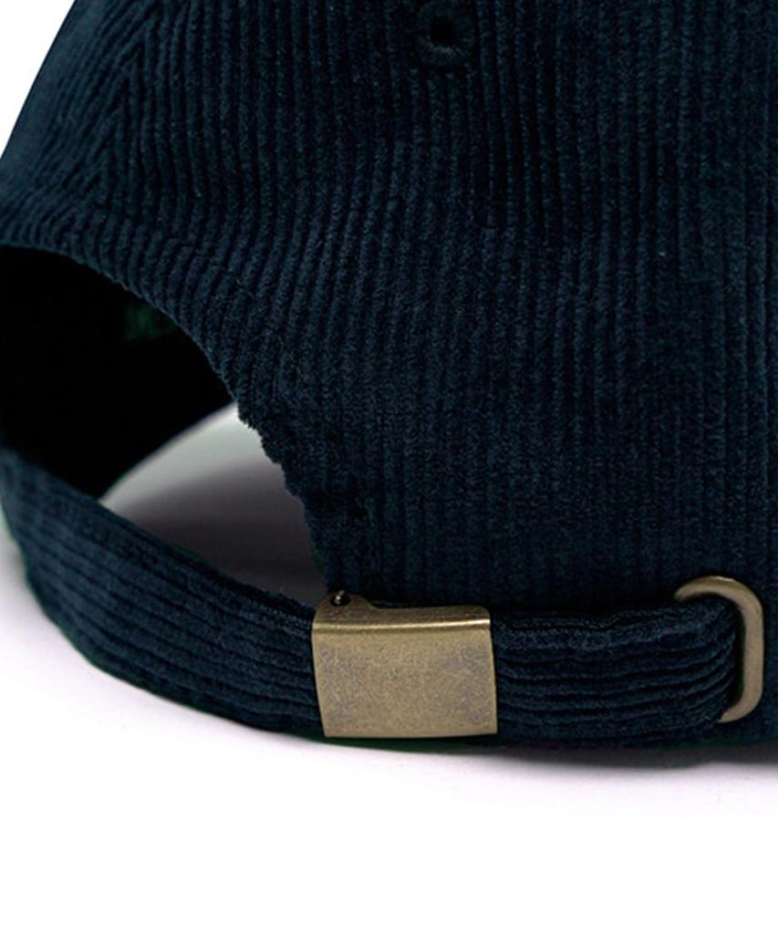 Aimnaseohyumeonbiing Basic Logo Corduroy Cap - Navy