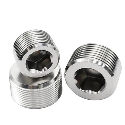 Tapón Hexagonal con Rosca Macho de Acero Inoxidable 304 NPT Tapón Plateado con Cabeza de Acero Inoxidable Tapón para Tubo Construcción