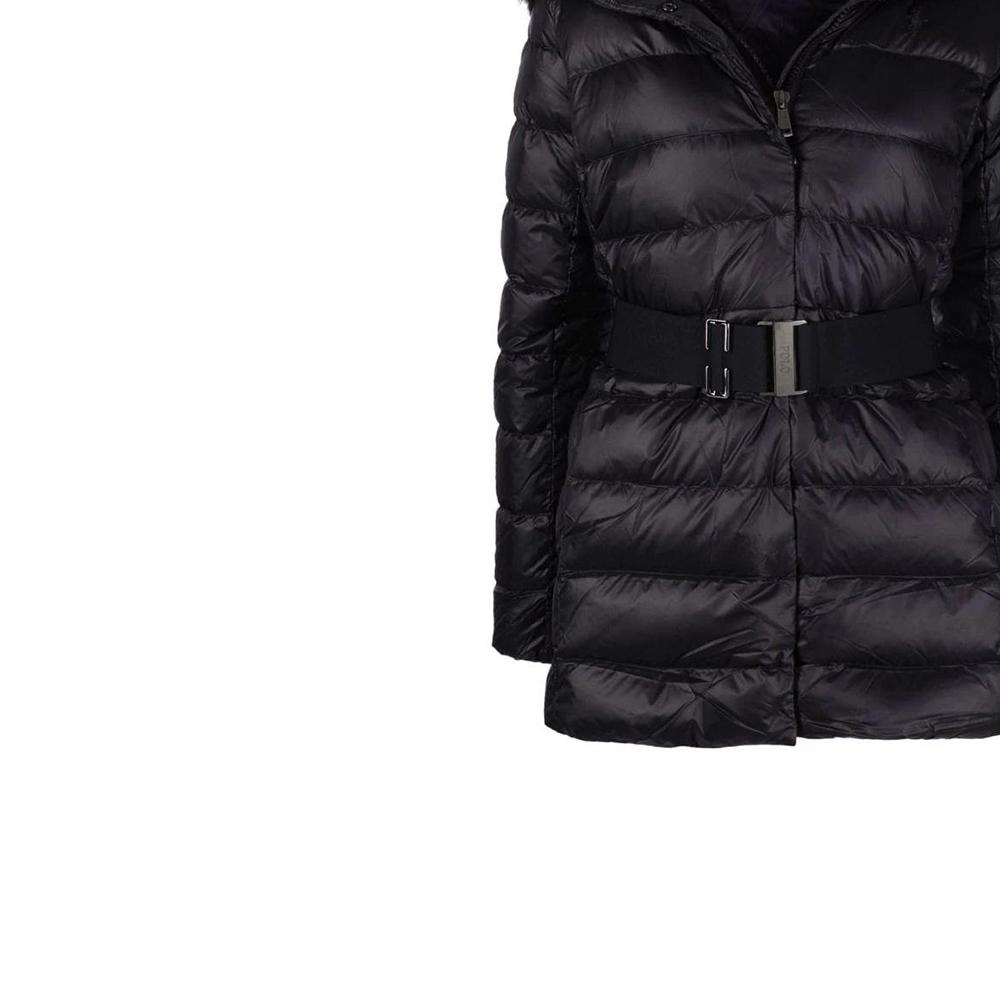 Polo Ralph Lauren Solid Waist Casual Long Sleeve Down Jacket Women Outerwear Black 211849510001