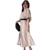 2024 Summer Women's Striped V-neck Loose Comfortable Dress
