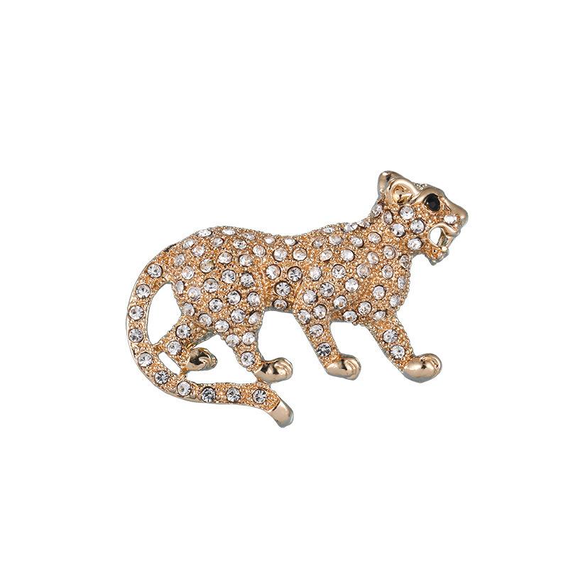 Fashion Retro Tiger Brooch Zodiac Year Of The Tiger Commemorative Rhinestone Alloy Pin Universal Decorative Brooch