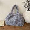 2025 New Style Plush Women's Shoulder Bag Fashionable All-matching Large-capacity Handbag Stock Is Sufficient