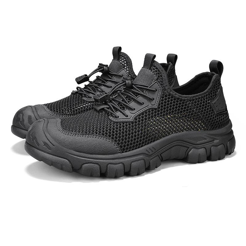 2025 men's shoes summer mesh shoes men's hollow breathable mesh shoes casual trendy shoes sandals wading beach shoes